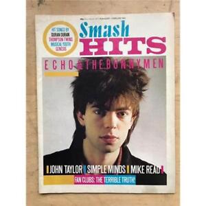 ECHO AND THE BUNNYMEN SMASH HITS MAGAZINE JAN 19 1984 - IAN MCCULLOCH COVER + MO