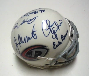 EARLE BRUCE CHRIS SPIELMAN COLUMBUS DESTROYERS SELTEN MIT COA SIGNIERTER MINIHELM - Bild 1 von 3