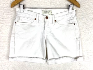 Pantalones Cortos Lucky Brand Laguna Para Mujer 0/25 Blanco Denim Bolsillos Cinturón Elástico Puños - Imagen 1 de 12