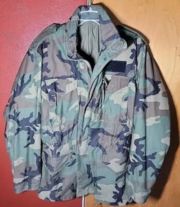 U.S. Military m65 Field Jacket coat Large Long woodland Camo cold weather - Picture 1 of 4