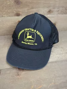 Vintage Snapback Trucker Hat John Deere Dealer Rocky Mount Virginia - Picture 1 of 7