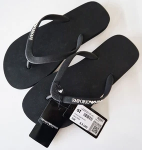 Chanclas Emporio Armani para hombre sandalias de tanga negras talla UK 6,5 o 7,5 genuinas - Imagen 1 de 5