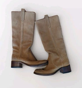 Stivali Penelope Chilvers donna alti 7-7,5 pelle marrone scamosciato western boho cowboy - Foto 1 di 8