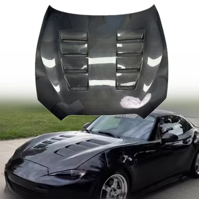 For Mazda MX5 ND2 ND3 16-25 24 Carbon Fiber Front Engine Bonnet Hood Cover Trim - Image 1 of 4