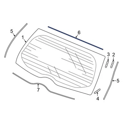 For Honda CR-V 2012-2016 Honda 73226SZW000 Upper Liftgate Glass Seal — 第 1/4 张图片
