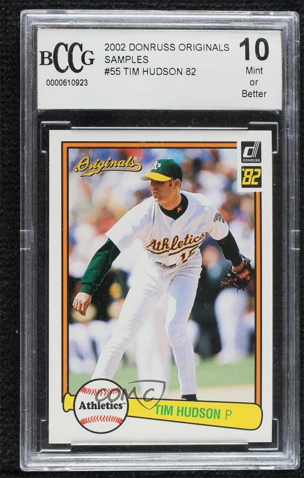 2002 Donruss Originals Sample Silver Tim Hudson #55 BGS 10 PRISTINE - Image 1 of 2