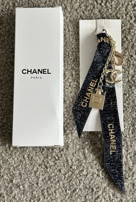 Chanel Vip Gift No 5 Perfume Charm Keychain Black Ribbon Bag Tag Bag Charm - image 1 of 3