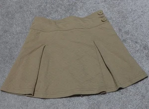 Chaps Skort Girl's Size 8 Khaki Brown Knit Pleated Midi Pull On Schoolwear - Picture 1 of 8
