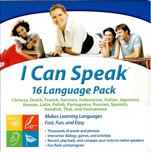 I Can Speak 16 Language Pack Pc New XP Chinese Japanese Thai Korean Vietnamese - Picture 1 of 2