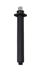 Keenware KSA-185 Square Overhead 250mm Brass Shower Head Ceiling Outlet Arm: Blk - Picture 1 of 2