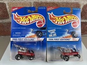 Menge 2 Hot Wheels Radio Flyerwagen #374 1996 Erstausgabe Radvariation - Bild 1 von 7