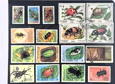 INSECTS Stamps From Around the World - Sold as Seen in Photo - U/VF/LH - Image 1 of 2