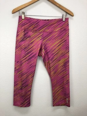 HEAD Women's Athletic Stretchy Workout Pink Modern Print Pants Sz M - Image 1 of 4