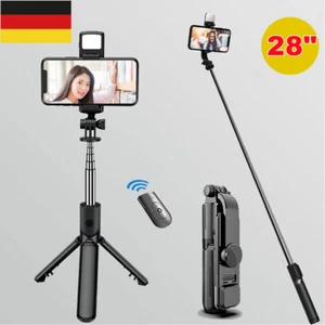 Handy Bluetooth Selfie Stick Stativ mit Fernbedienung 360°Rotation Selfie Stange - Zdjęcie 1 z 18
