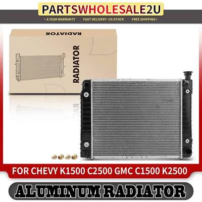 铝制散热器带油冷却器适用于雪佛兰 C1500 C2500 K2500 GMC 4.3L — 第 1/4 张图片