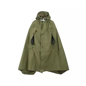 Poncho genuino del ejército rumano lona verde oliva Lavvu lona refugio mal tiempo - Imagen 1 de 5