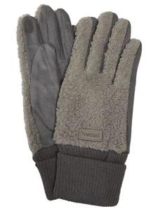 Womens Nubby Gray Stretch Fit Texting & Tech Touchscreen Gloves - Picture 1 of 2