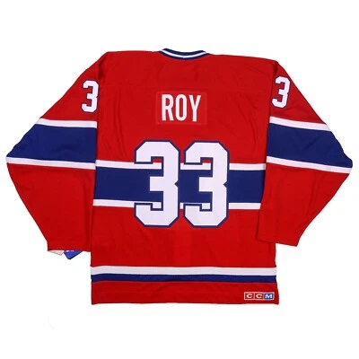 CAMISETA ROJA PATRICK ROY DE LOS HÉROES DEL HOCKEY CCM DE LOS CANADIENSES DE MONTREAL NUEVA CON ETIQUETAS PARA ADULTO TALLA 50 Foto 1 de 4