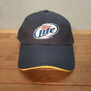 Miller Lite Beer Hat Adult Blue Strap Back Dad Cap Hunting Fishing Outdoors - Picture 1 of 9
