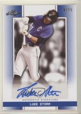 2019 Leaf Perfect Game National Showcase Auto Blue /15 Luke Storm #BA-LS1 Auto