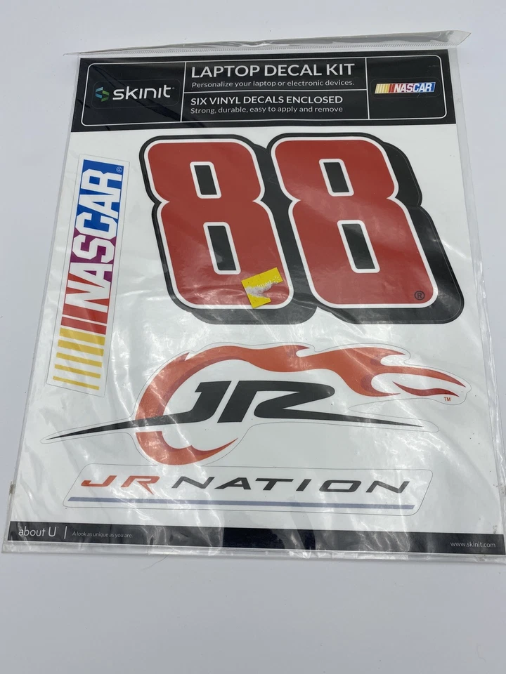 Набор наклеек Skinit для ноутбука Nascar #88 Dale Jr шесть виниловых наклеек прочные и долговечные - Изображение 1 из 4