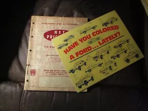 1928 -1957 FORD Parts Price List Book Form 3634 PLUS a Ford Coloring Book - Foto 1 di 1