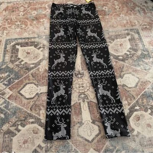 Goldsheep Girls Holiday Christmas Reindeer Leggings XL New - Picture 1 of 4