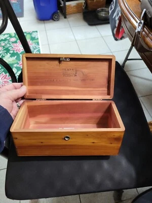 Vintage 70s LANE CEDAR CHESTS MINI CEDAR CHEST NO KEY 9" LONG X 4" H X 4 1/2" W  - Image 1 of 4