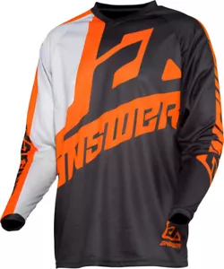 ANSWER MOTOCROSS MTB BMX JERSEY SYNCRON VOYD MX - CHARCOAL GREY ORANGE - Picture 1 of 3