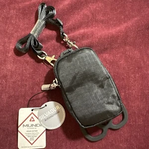 Mundi Wallet and Universal Phone Holder with Lanyard in Black - Picture 1 of 5