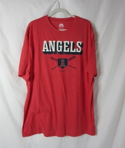 T-shirt manica corta MLB Angels Baseball Los Angeles Anaheim rossa taglia 2XL nuova con etichette - Foto 1 di 6