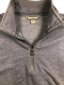 Eddie Bauer Pullover Herren Medium Tall Blau 1/4 Zip Pulli Langarm - Bild 1 von 8