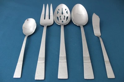 5 piezas cucharada para servir tenedor perforado Gorham BALUSTER II martillado 18/10 Vietnam Foto 1 de 4