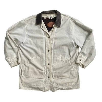 Abrigo Chaqueta WOOLRICH Tareas de Granero Forrada de Lana Suroeste - Para Hombre MEDIANO Invierno Blanco Foto 1 de 4
