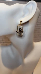 Ohrstecker Schmetterling gerahmt - Bild 1 von 3