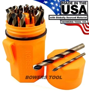 Juego de brocas Norseman 29 piezas HI-Molibdeno M7 estuche naranja 1/16-1/2 EE. UU. SP-29PON - Imagen 1 de 4