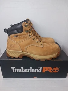 Mens Timberland PRO 6" TiTAN EV Waterproof Boots Wheat COMP TOE WORK Sz 10.5 W - Picture 1 of 10