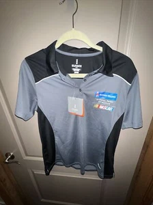 Ladies Elevate Gray Black Short Sleeve Sport Shirt Size L Webtech - Picture 1 of 5