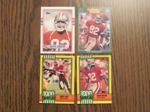 3 J. TAYLOR, 1 J. RICE 2 1000 YARD CLUBS,TAYLOR TOPPS & PROSET  ROOKIES  NR MT+