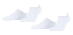 Esprit Womens Active Basic 2 Pack Sneaker Socks - White - Picture 1 of 5