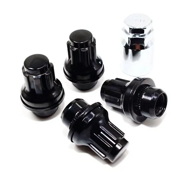 4 cerraduras de rueda negras 14x1,5 1,7 para Toyota Tacoma ruedas OEM de fábrica 45100BK Foto 1 de 4