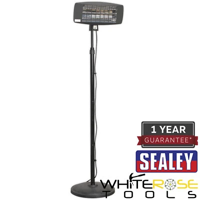 Sealey Patio Heater Infrared Quartz  2000W/230V with Telescopic Floor Stand - Image 1 of 3