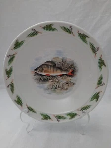 Portmeirion Compleat Angler Fern Bowl Soup Rimmed 8.5" ~ Perch Pattern - Picture 1 of 9