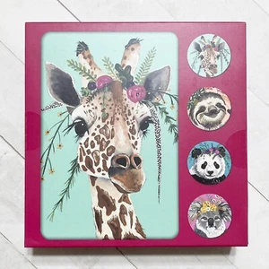 Juego de 12 tarjetas en blanco con sobres pegatinas jirafa - Imagen 1 de 15