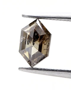 Natural Diamond Brown diamond Hexagon Fancy diamond 1.18tcw For Father Day gift - Picture 1 of 18
