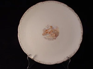 Antique Melrose T Cherub white Plate Featuring Angel Gold Trim Plate 10 inch - Picture 1 of 3