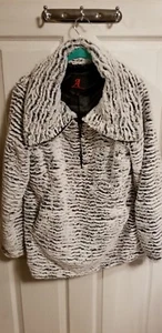 Adrienne landau Faux fur Pull Over Jacket Medium - Picture 1 of 4