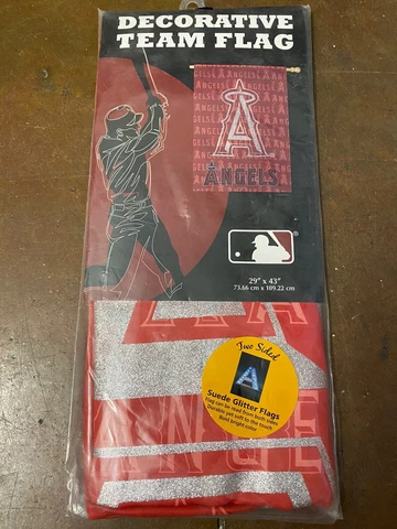 Los Angeles Angels of Anaheim 2 Sided Suede Glitter 29"x43" House Flag Cover