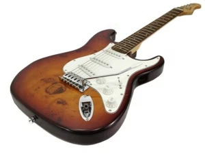 Zenison ELECTRIC GUITAR Burlwood 6 String Solid Maple Sunburst Tobacco - Picture 1 of 6