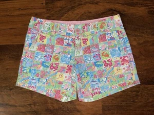 Lilly Pulitzer 4 Original Classic STATE OF MIND CALLAHAN SHORTS Flat Front 5” - Picture 1 of 4